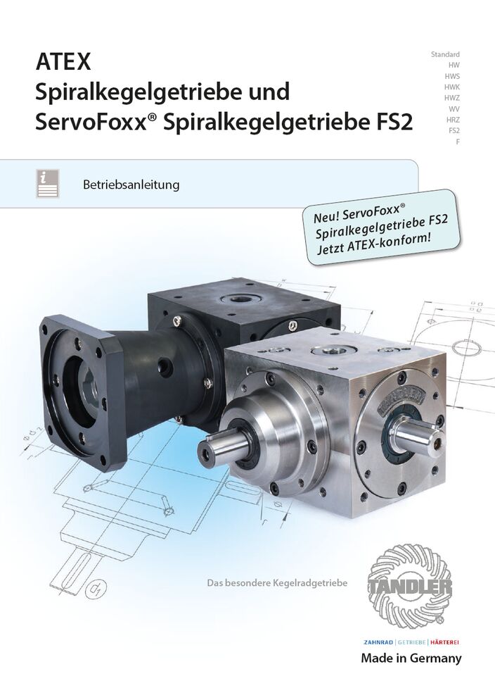 ATEX Kegelradgetriebe - Betriebsanleitungen